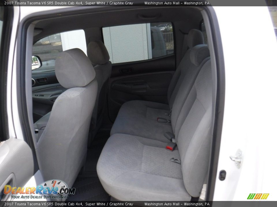 2007 Toyota Tacoma V6 SR5 Double Cab 4x4 Super White / Graphite Gray Photo #23