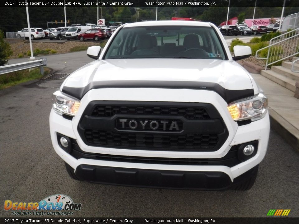 2017 Toyota Tacoma SR Double Cab 4x4 Super White / Cement Gray Photo #4