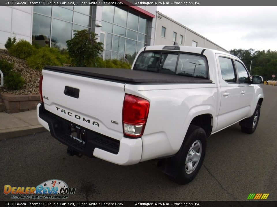2017 Toyota Tacoma SR Double Cab 4x4 Super White / Cement Gray Photo #8