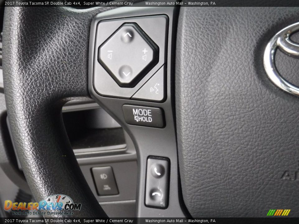 2017 Toyota Tacoma SR Double Cab 4x4 Super White / Cement Gray Photo #18
