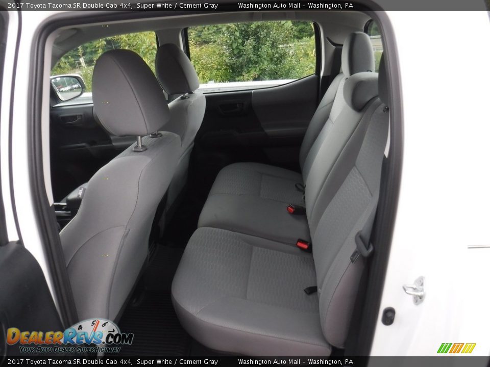 2017 Toyota Tacoma SR Double Cab 4x4 Super White / Cement Gray Photo #22