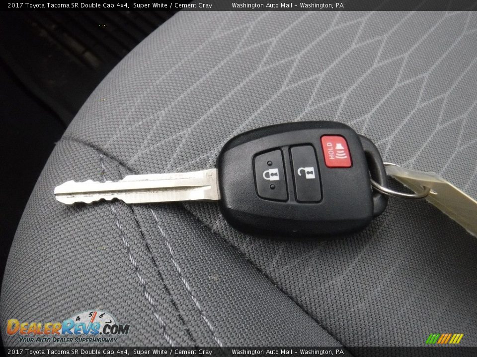 2017 Toyota Tacoma SR Double Cab 4x4 Super White / Cement Gray Photo #23