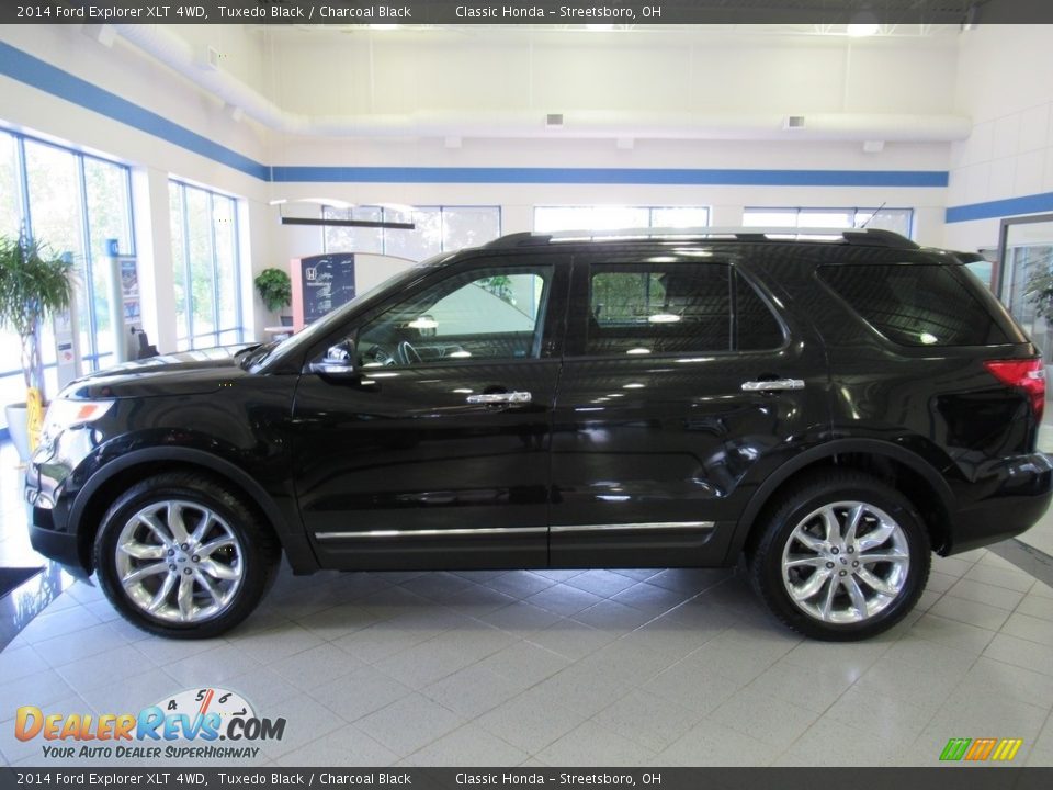 2014 Ford Explorer XLT 4WD Tuxedo Black / Charcoal Black Photo #2