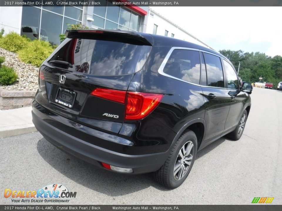 2017 Honda Pilot EX-L AWD Crystal Black Pearl / Black Photo #8