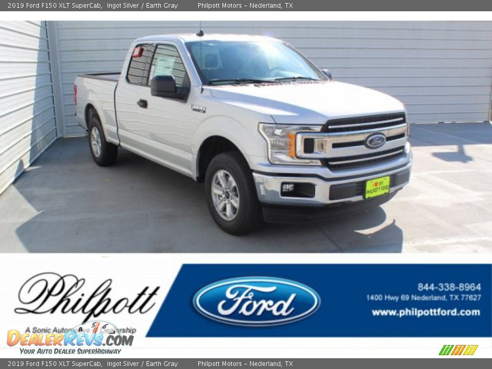 2019 Ford F150 XLT SuperCab Ingot Silver / Earth Gray Photo #1