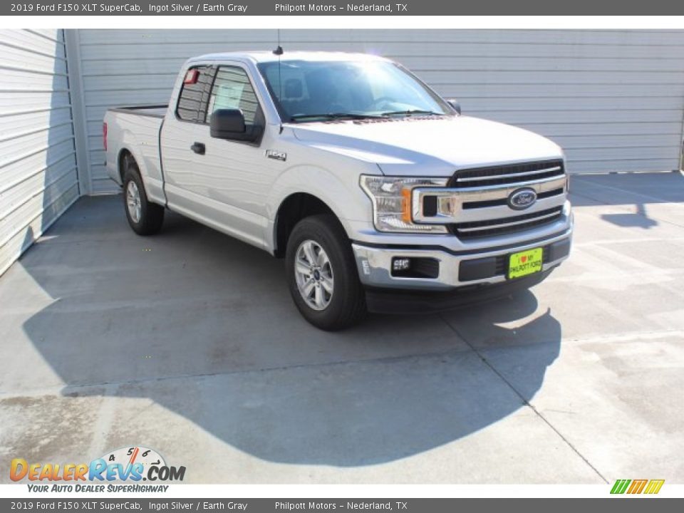 2019 Ford F150 XLT SuperCab Ingot Silver / Earth Gray Photo #2
