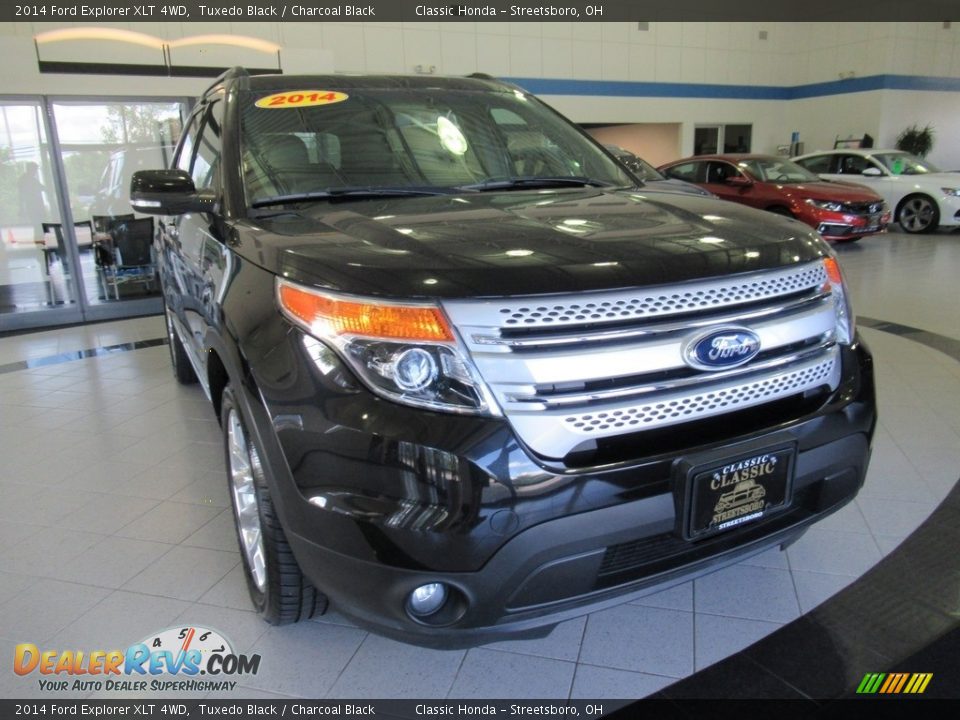 2014 Ford Explorer XLT 4WD Tuxedo Black / Charcoal Black Photo #6