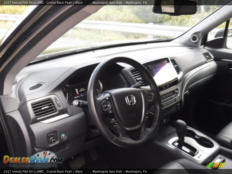 2017 Honda Pilot EX-L AWD Crystal Black Pearl / Black Photo #11