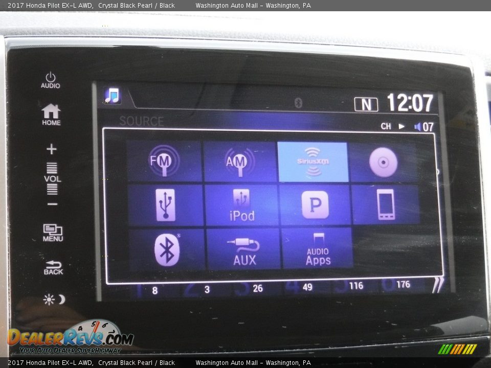2017 Honda Pilot EX-L AWD Crystal Black Pearl / Black Photo #16