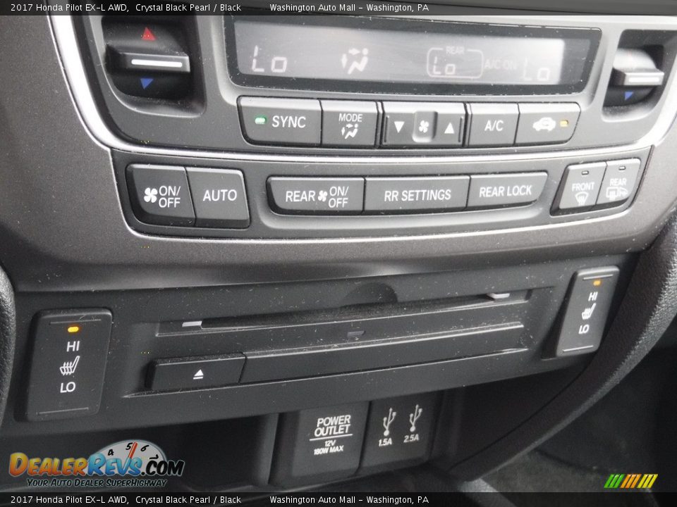 2017 Honda Pilot EX-L AWD Crystal Black Pearl / Black Photo #18