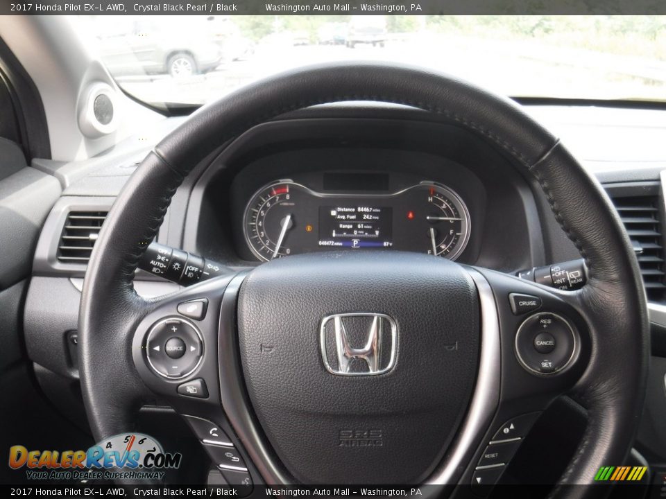 2017 Honda Pilot EX-L AWD Crystal Black Pearl / Black Photo #21