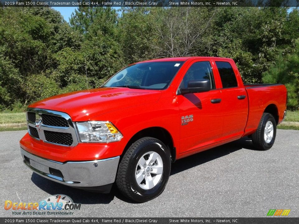 2019 Ram 1500 Classic Tradesman Quad Cab 4x4 Flame Red / Black/Diesel Gray Photo #2