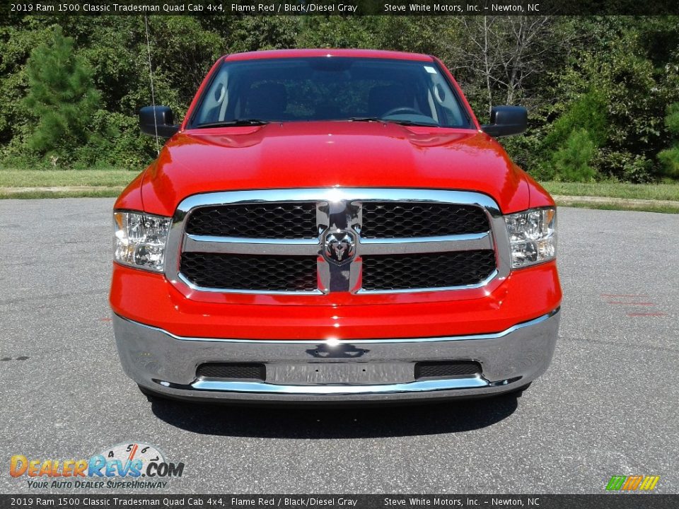 2019 Ram 1500 Classic Tradesman Quad Cab 4x4 Flame Red / Black/Diesel Gray Photo #3