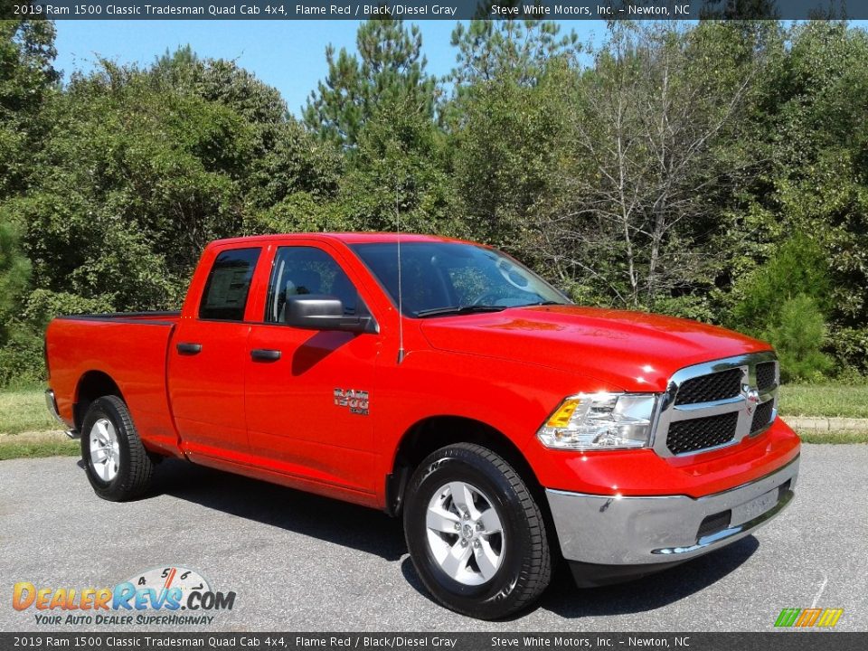 2019 Ram 1500 Classic Tradesman Quad Cab 4x4 Flame Red / Black/Diesel Gray Photo #4