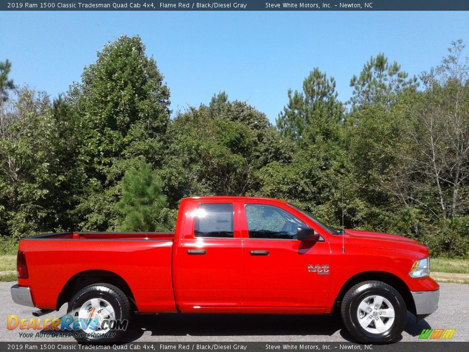 2019 Ram 1500 Classic Tradesman Quad Cab 4x4 Flame Red / Black/Diesel Gray Photo #5