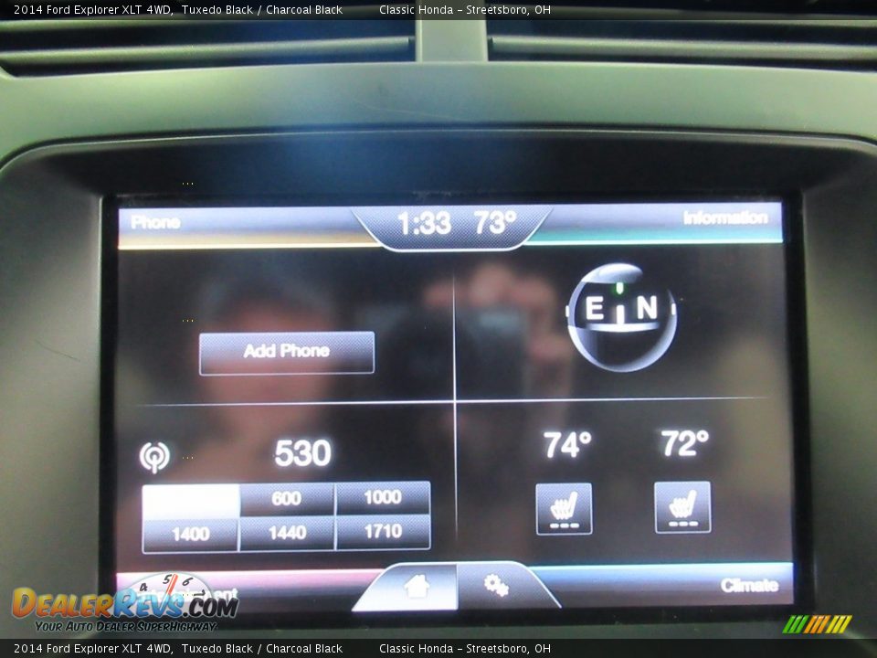 2014 Ford Explorer XLT 4WD Tuxedo Black / Charcoal Black Photo #25