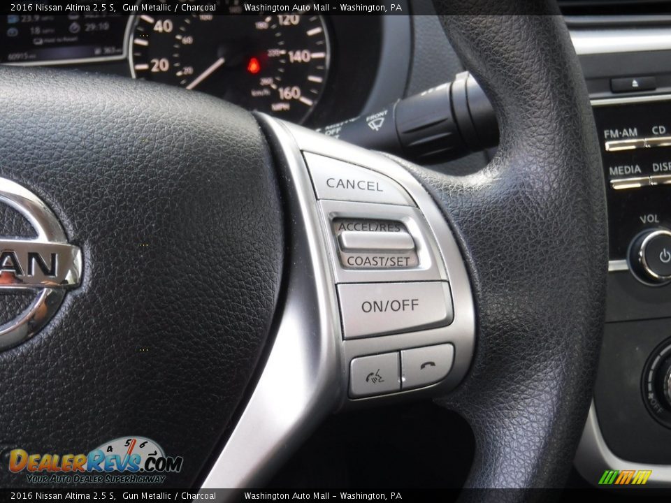 2016 Nissan Altima 2.5 S Gun Metallic / Charcoal Photo #17