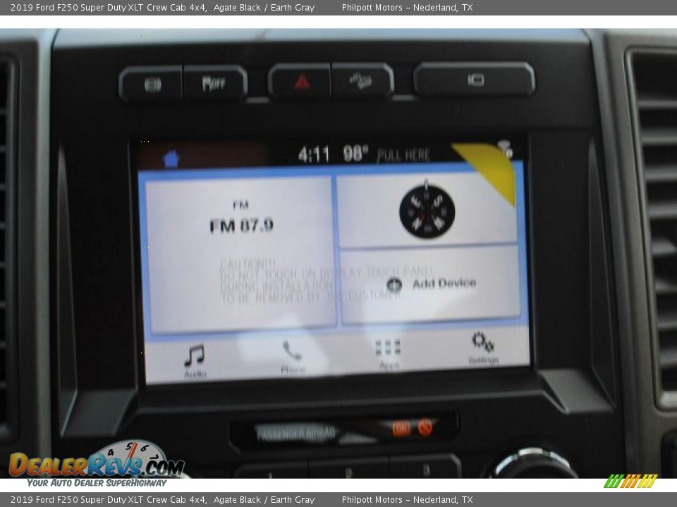2019 Ford F250 Super Duty XLT Crew Cab 4x4 Agate Black / Earth Gray Photo #15