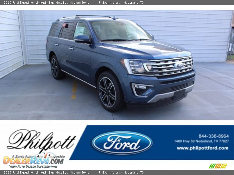 2019 Ford Expedition Limited Blue Metallic / Medium Stone Photo #1
