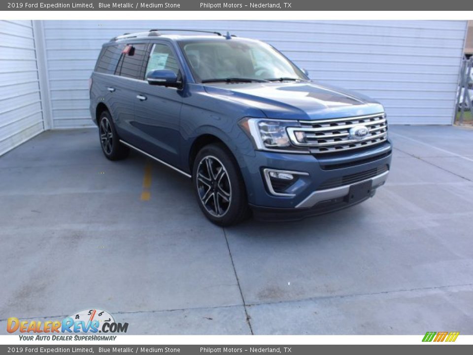 2019 Ford Expedition Limited Blue Metallic / Medium Stone Photo #2