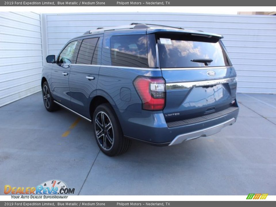 2019 Ford Expedition Limited Blue Metallic / Medium Stone Photo #7