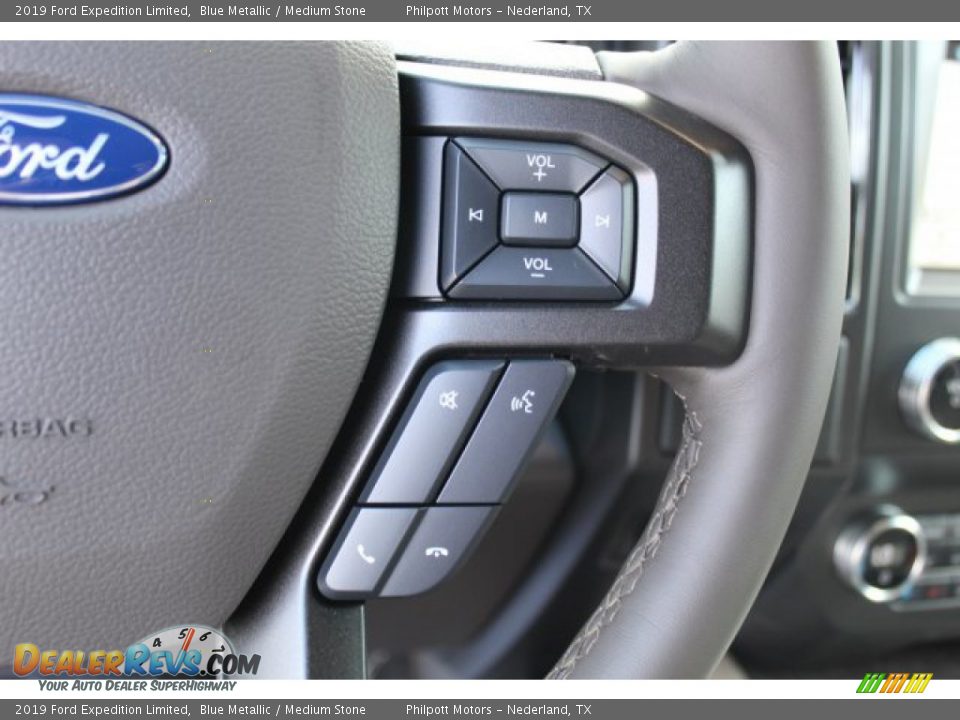 2019 Ford Expedition Limited Blue Metallic / Medium Stone Photo #14
