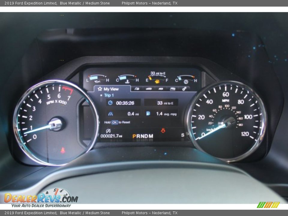 2019 Ford Expedition Limited Blue Metallic / Medium Stone Photo #15