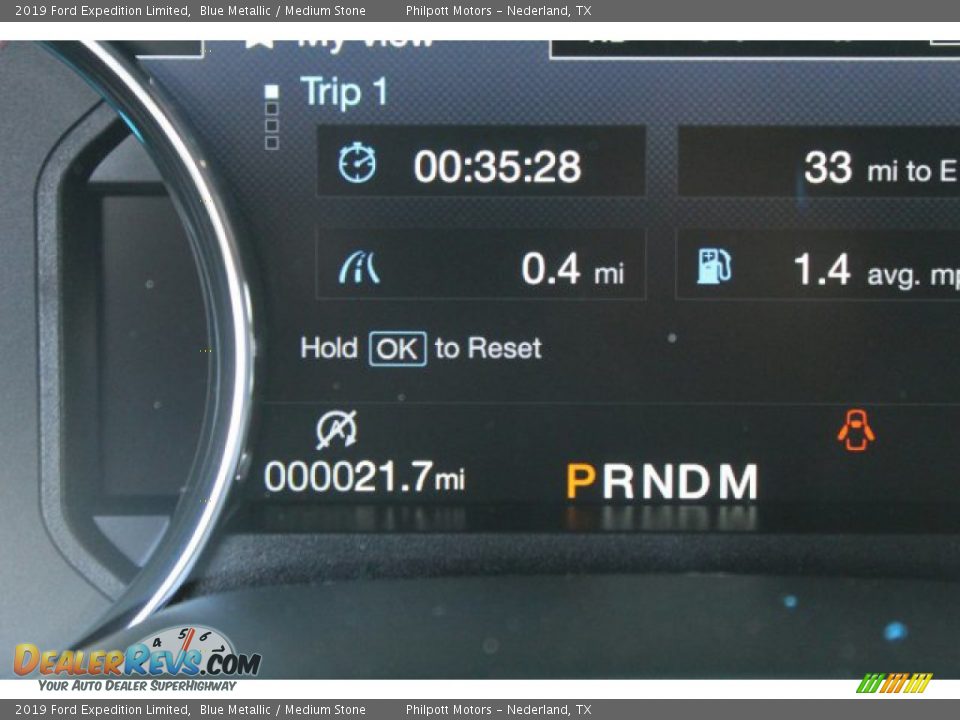 2019 Ford Expedition Limited Blue Metallic / Medium Stone Photo #16