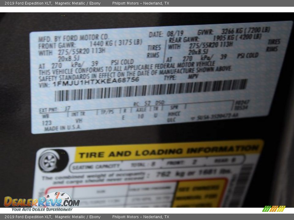 2019 Ford Expedition XLT Magnetic Metallic / Ebony Photo #30