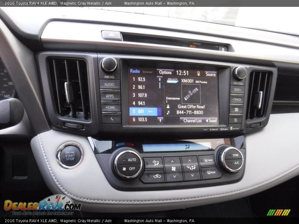 2016 Toyota RAV4 XLE AWD Magnetic Gray Metallic / Ash Photo #15