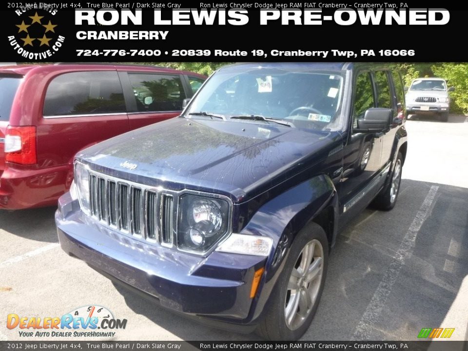 2012 Jeep Liberty Jet 4x4 True Blue Pearl / Dark Slate Gray Photo #1