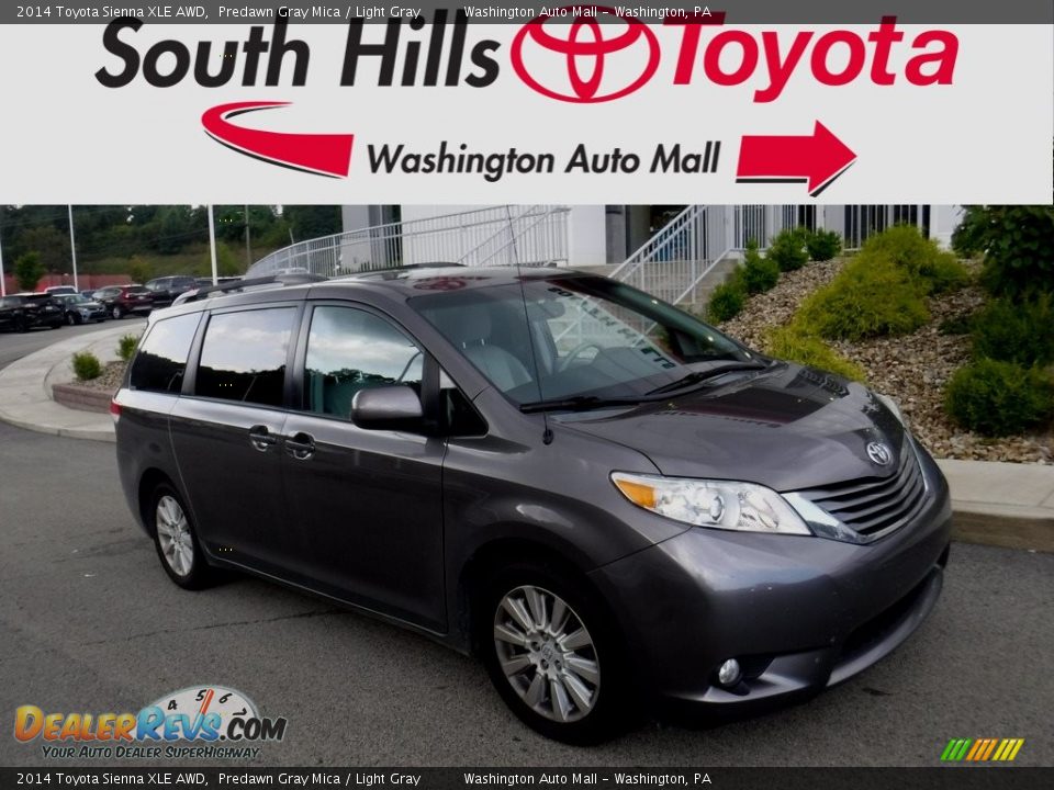 2014 Toyota Sienna XLE AWD Predawn Gray Mica / Light Gray Photo #1