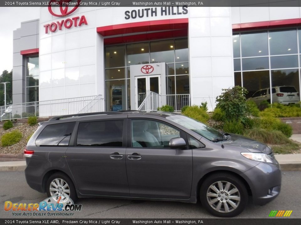 2014 Toyota Sienna XLE AWD Predawn Gray Mica / Light Gray Photo #2