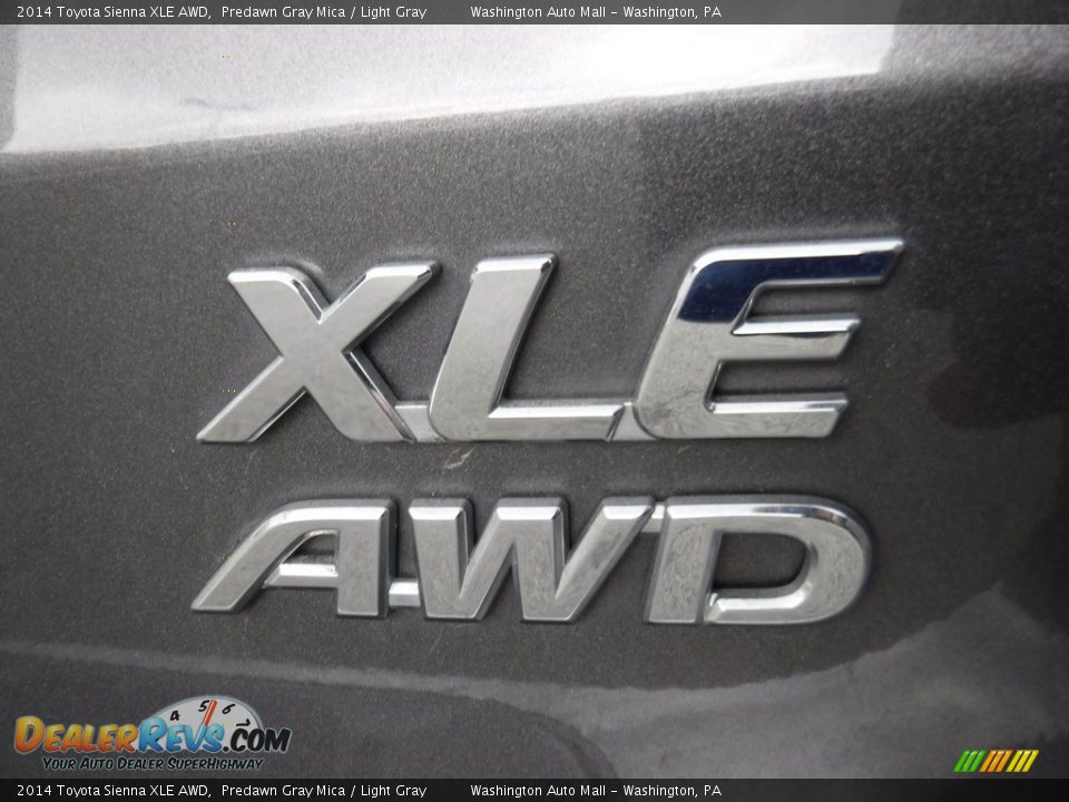 2014 Toyota Sienna XLE AWD Predawn Gray Mica / Light Gray Photo #9