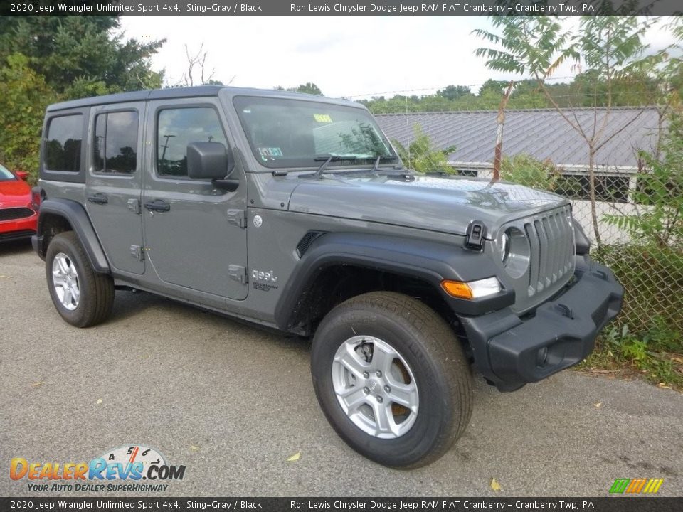 2020 Jeep Wrangler Unlimited Sport 4x4 Sting-Gray / Black Photo #2