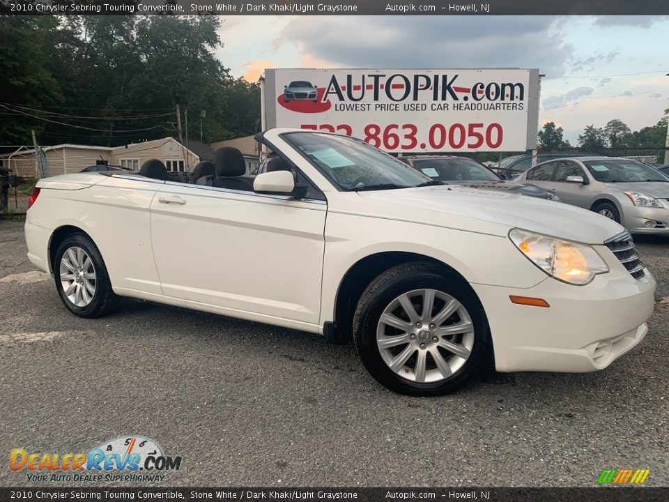 2010 Chrysler Sebring Touring Convertible Stone White / Dark Khaki/Light Graystone Photo #1