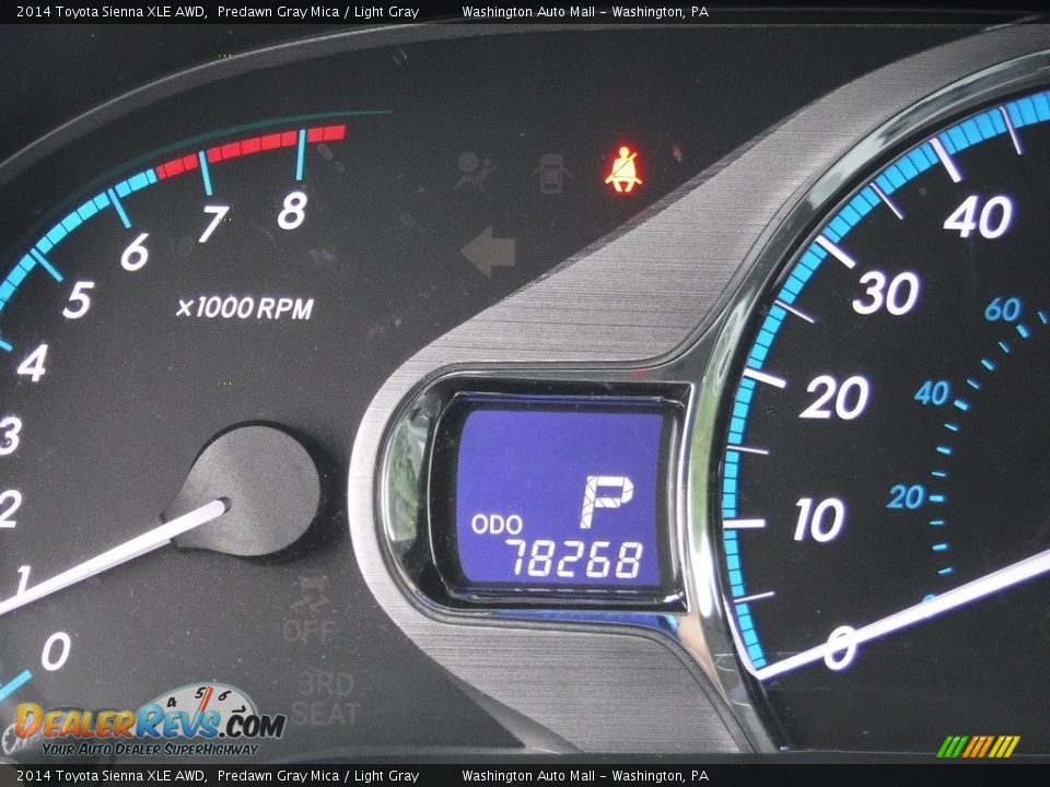 2014 Toyota Sienna XLE AWD Predawn Gray Mica / Light Gray Photo #29