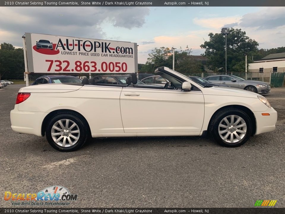 2010 Chrysler Sebring Touring Convertible Stone White / Dark Khaki/Light Graystone Photo #2