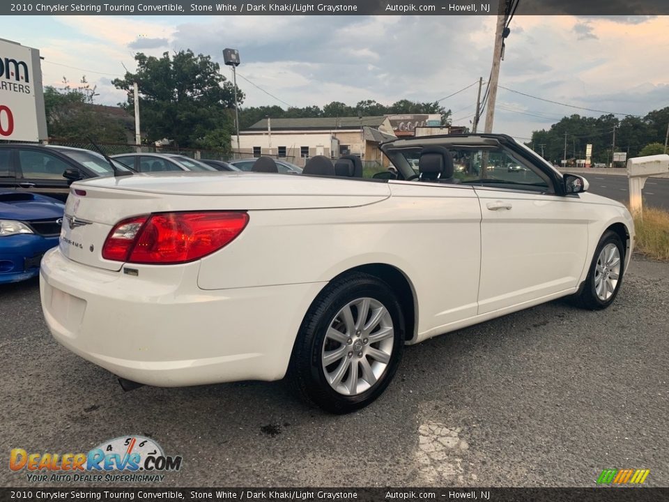 2010 Chrysler Sebring Touring Convertible Stone White / Dark Khaki/Light Graystone Photo #3