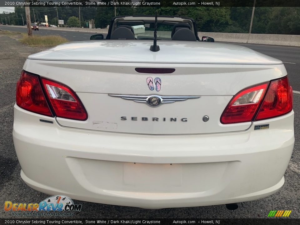 2010 Chrysler Sebring Touring Convertible Stone White / Dark Khaki/Light Graystone Photo #4