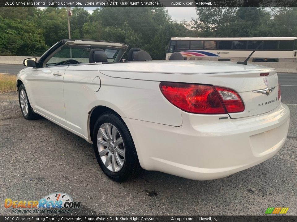 2010 Chrysler Sebring Touring Convertible Stone White / Dark Khaki/Light Graystone Photo #5