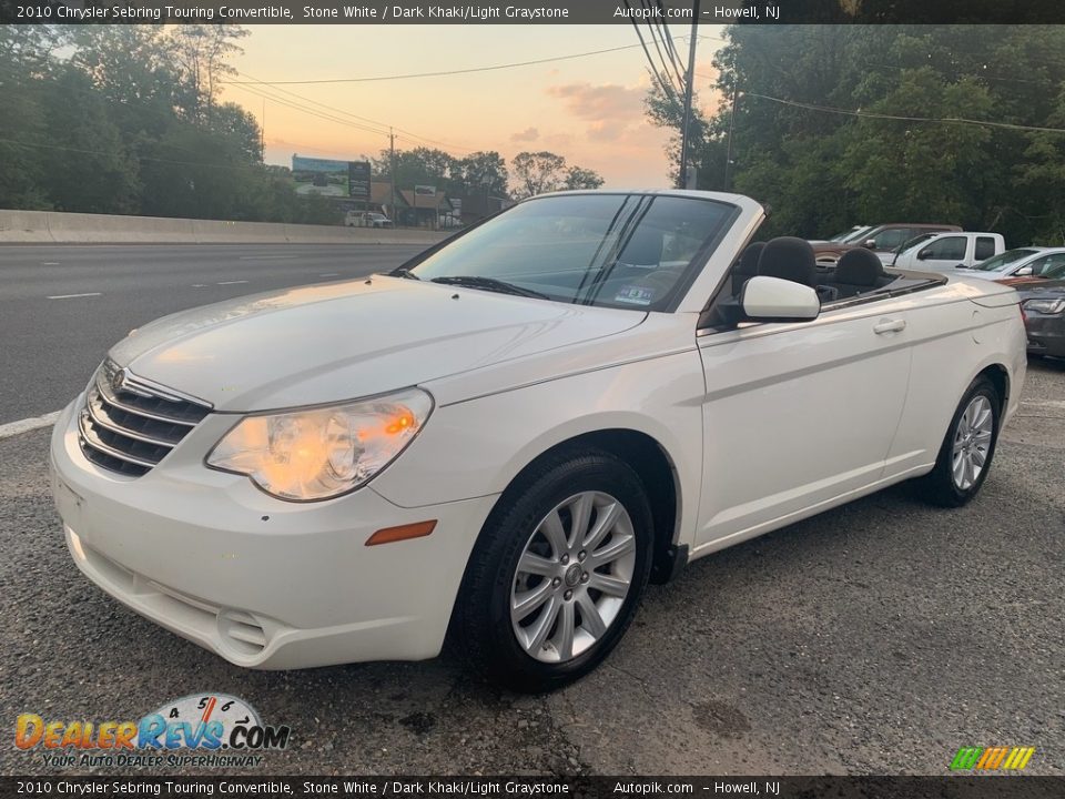 2010 Chrysler Sebring Touring Convertible Stone White / Dark Khaki/Light Graystone Photo #7