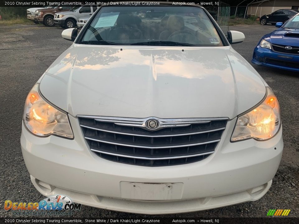 2010 Chrysler Sebring Touring Convertible Stone White / Dark Khaki/Light Graystone Photo #8