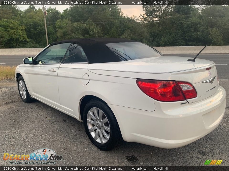 2010 Chrysler Sebring Touring Convertible Stone White / Dark Khaki/Light Graystone Photo #11