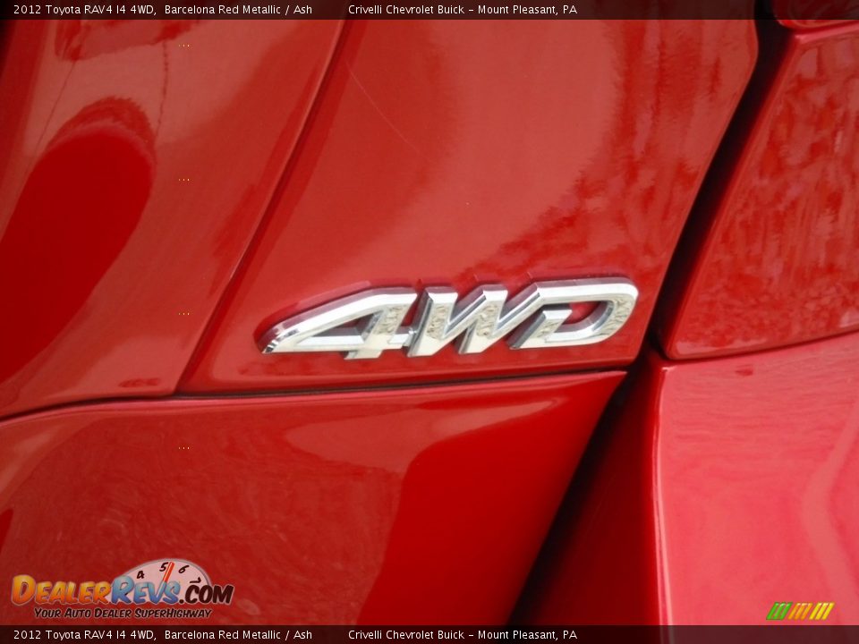 2012 Toyota RAV4 I4 4WD Barcelona Red Metallic / Ash Photo #10