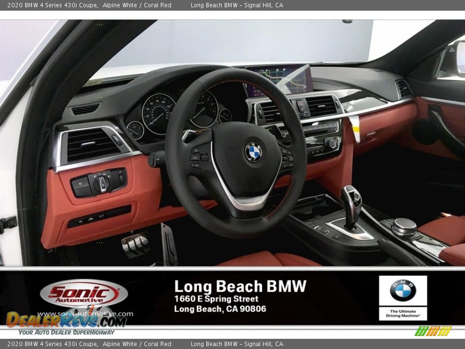 2020 BMW 4 Series 430i Coupe Alpine White / Coral Red Photo #4