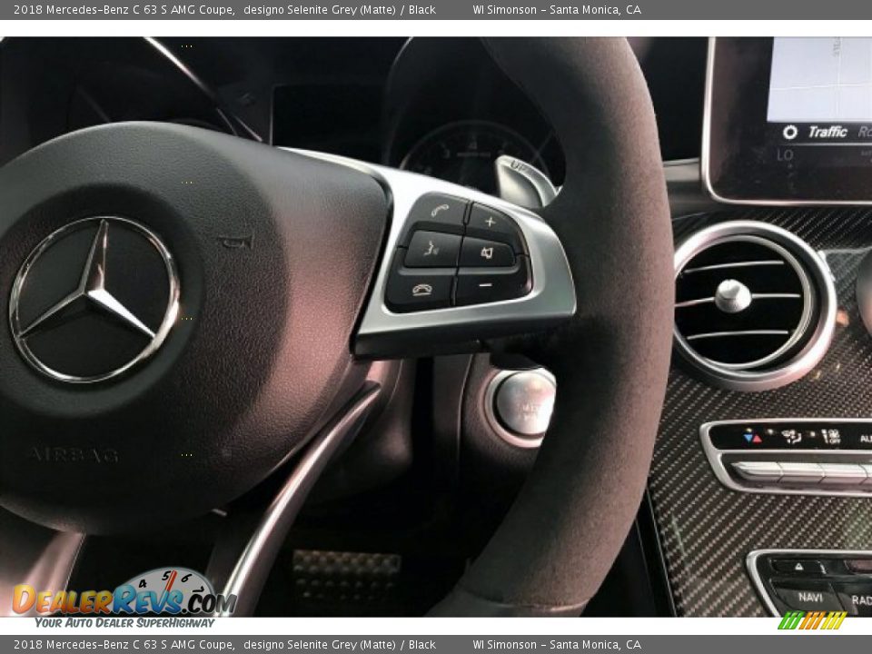 2018 Mercedes-Benz C 63 S AMG Coupe designo Selenite Grey (Matte) / Black Photo #19
