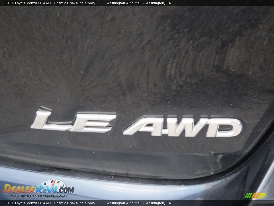 2013 Toyota Venza LE AWD Cosmic Gray Mica / Ivory Photo #9