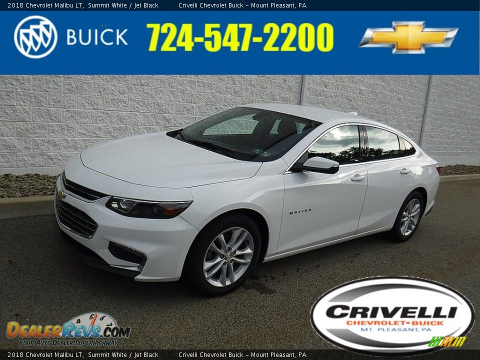 2018 Chevrolet Malibu LT Summit White / Jet Black Photo #1