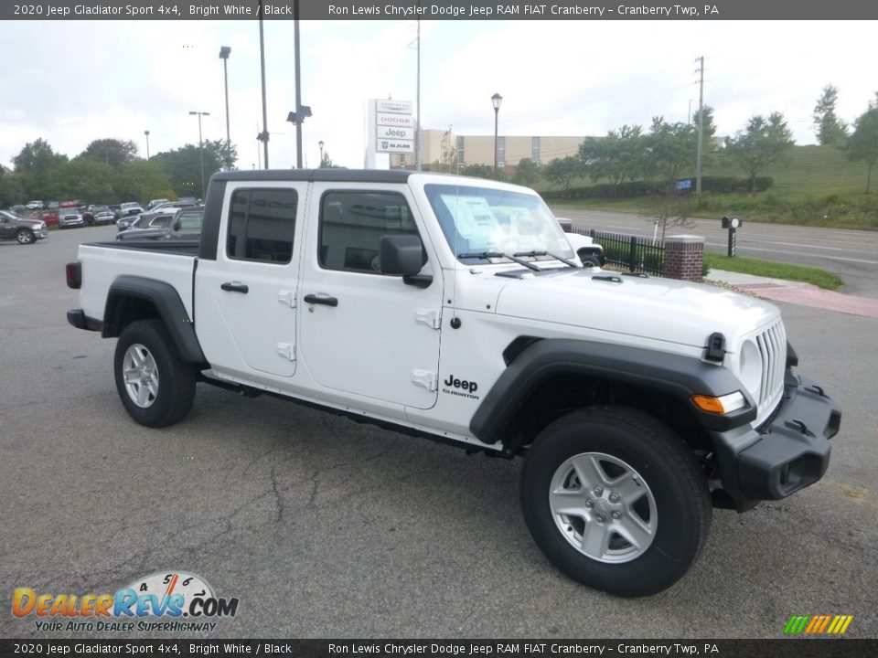 2020 Jeep Gladiator Sport 4x4 Bright White / Black Photo #8